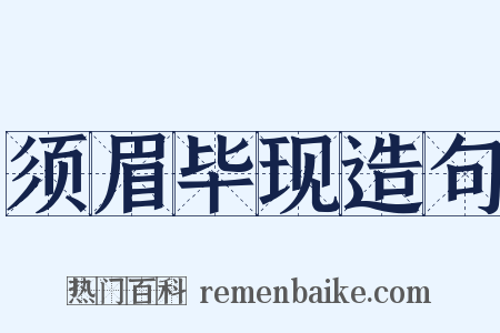 须眉毕现造句是什么意思的图片